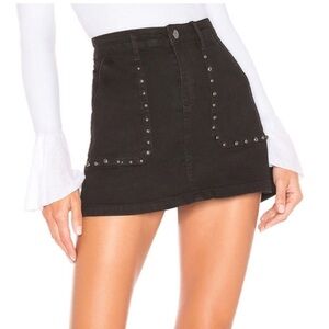 superdown Black Studded Skirt